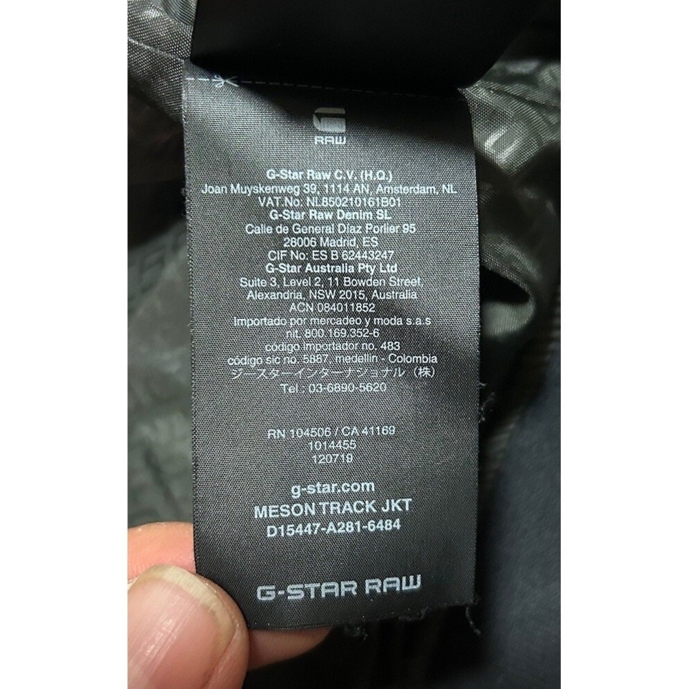 G-Star Raw Men's Dark Black Meson Full Zip Track Jacket Cafe Racer Members Only - Picture 13 of 13